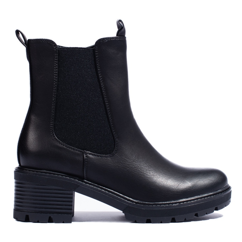 SHELOVET Botas Chelsea marrons femininas preto