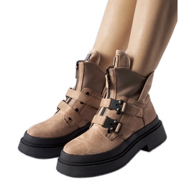 Botins plataforma Glen castanhos marrom