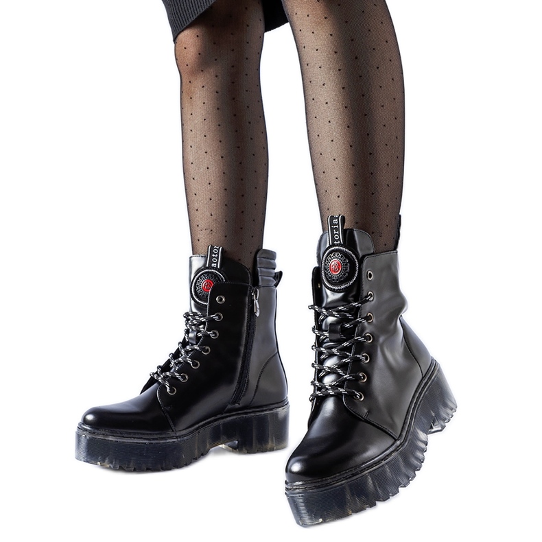 Botins clássicos Aldino com isolamento preto Botins clássicos Aldino com isolamento preto