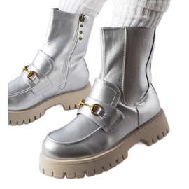 Botins Overlook com isolamento prateado prata