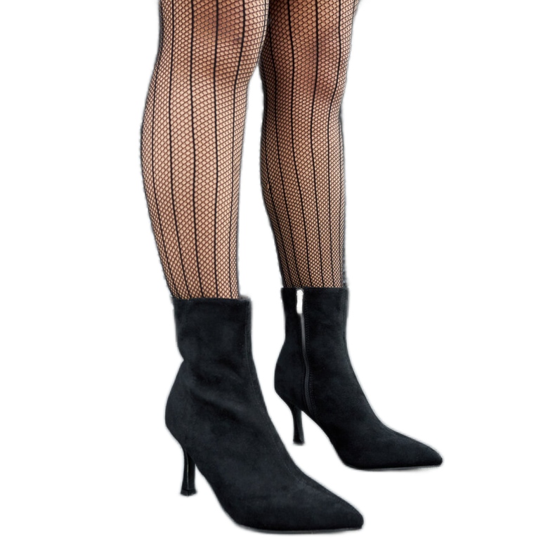 Botins pretos de salto baixo Guimond