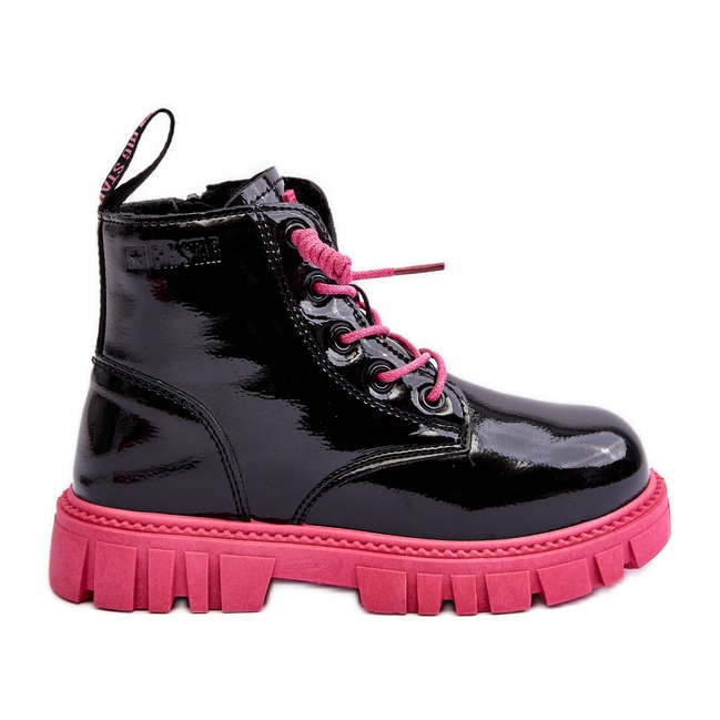 Botas infantis com isolamento térmico Big Star MM374148 pretas e rosa preto