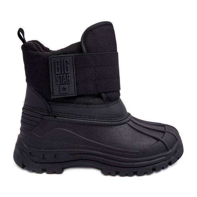 Botas infantis para neve com isolamento de velcro pretas Big Star MM374122 preto