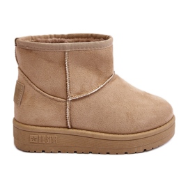 Botas de neve isoladas infantis bege Big Star MM374056