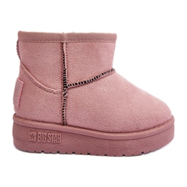 Botas de neve isoladas infantis com zíper rosa Big Star MM374101