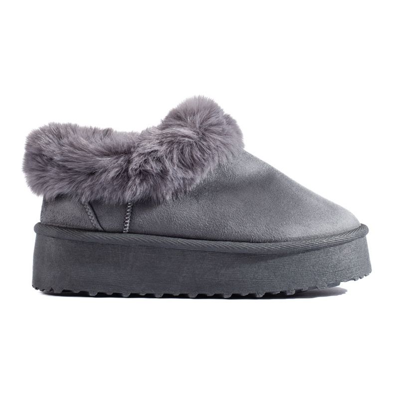 Botas femininas de neve cinza baixas Shelovet