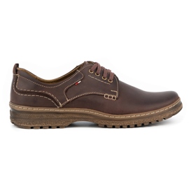 Olivier Sapatos casuais de homem em pele 221GT castanho marrom