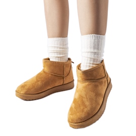 Botas de neve curtas com isolamento caramelo Guglielma marrom