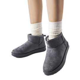 Botas curtas de neve com isolamento cinza da Guglielma