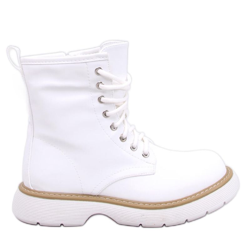 Botins com atacadores Peddy White branco
