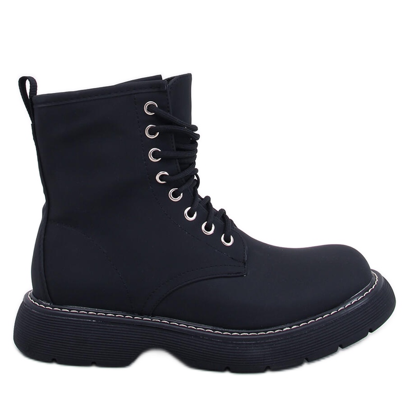 Botins com cadarço pretos Peddy
