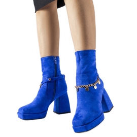 Botins com isolamento azul e pingente Salvadore Botins com isolamento azul e pingente Salvadore