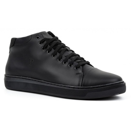 Polbut Botas masculinas com isolamento de couro 2110sw, pretas preto