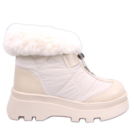 Botas de neve Tavaris bege com pele