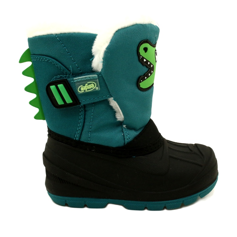 Botas de neve com isolamento infantil Befado 160X016 pretas e verdes