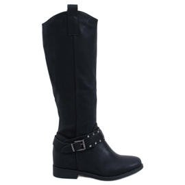 Botas de cunha escondida Watson Black preto