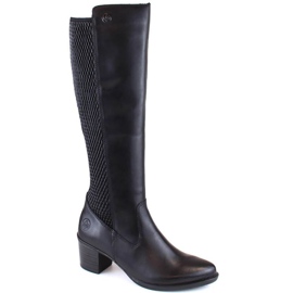 Botas Rieker, isoladas, com elástico, couro W Y2050-00 RKR638 preto