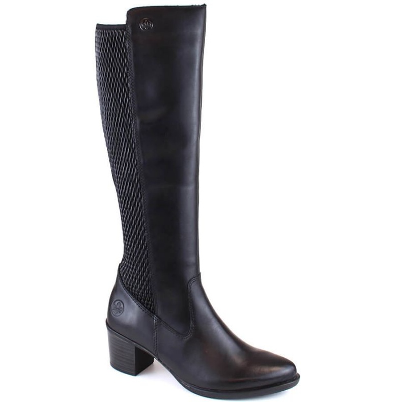 Botas Rieker, isoladas, com elástico, couro W Y2050-00 RKR638 preto