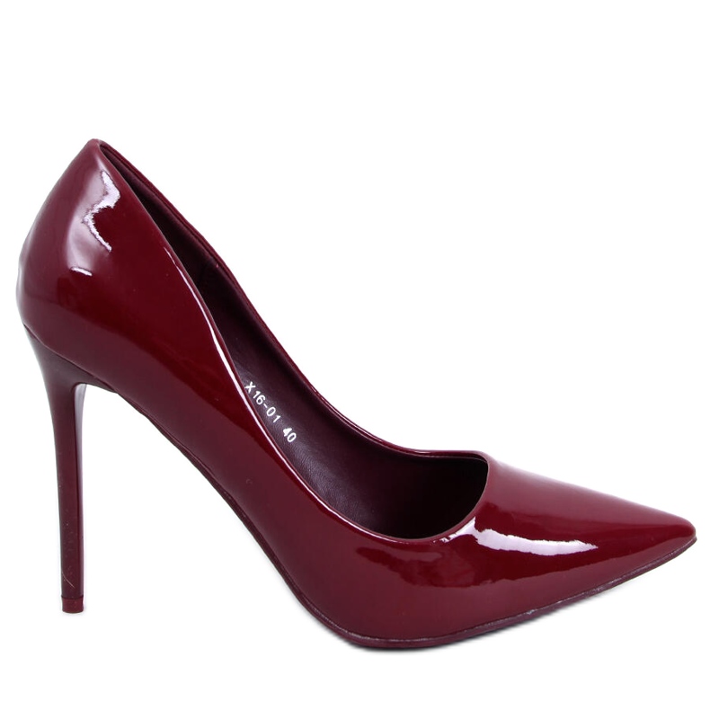 Salto laqueado feminino Rutina Wine vermelho