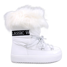 Botas de neve de pele branca Kendals branco