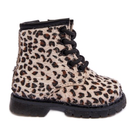 Botas infantis isoladas com zíper, bege goopy