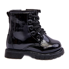 Botas infantis lacadas com zíper preto Tibbie