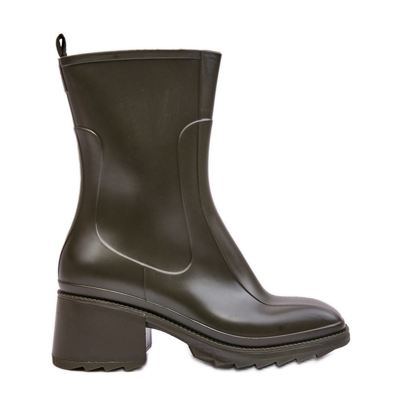 Botins femininos com galochas mate verde escuro Bertaida