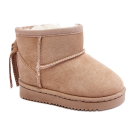 Botas infantis isoladas para neve com franjas, bege Mikyla Botas infantis isoladas para neve com franjas, bege Mikyla