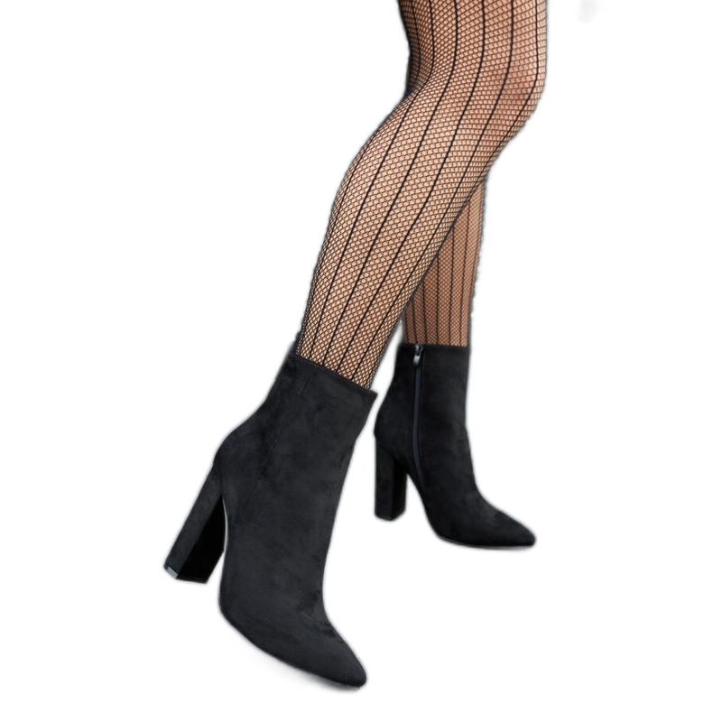 Botins Borgetto pretos em camurça ecológica