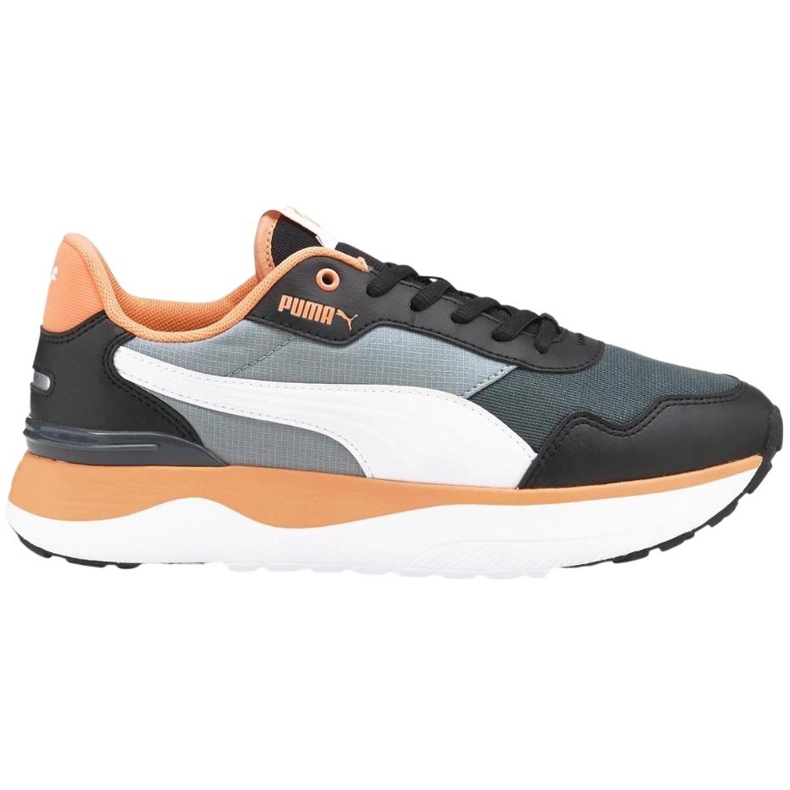 Sapatos femininos Puma R78 Voyage cinza-laranja 380729 09