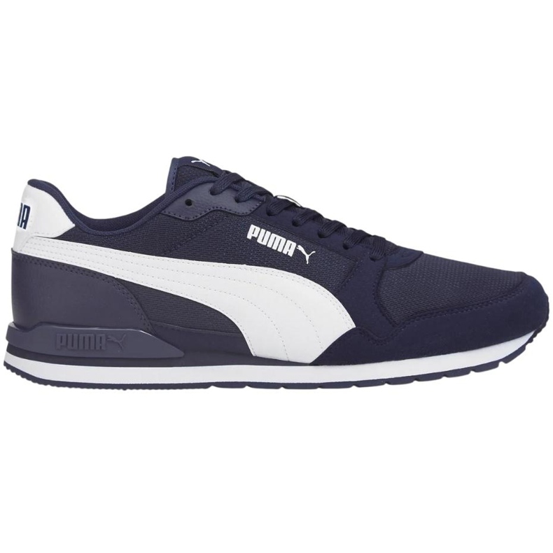 Sapatos masculinos Puma St Runner v3 Mesh, azul marinho 384640 02