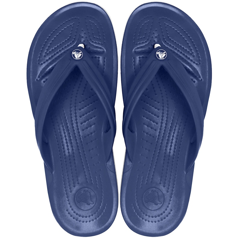 Chinelos femininos Crocs Crocband Flip, azul marinho 11033 410