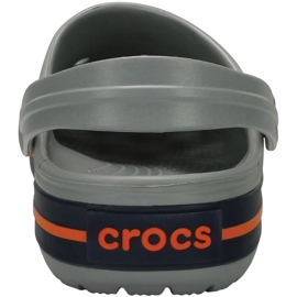Tamancos masculinos Crocs Crocband Clog cinza e laranja 11016 01U