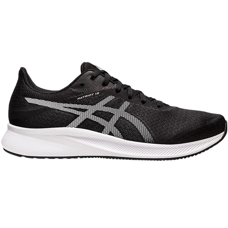 Tênis de corrida masculino Asics Patriot 13 preto e branco 1011B485 001
