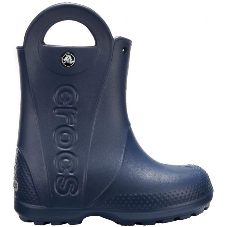 Botas infantis Wellington Crocs Handle Rain Boot Kids azul marinho 12803 410