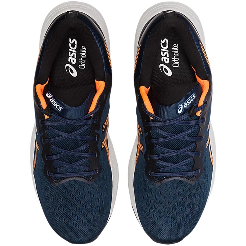Tênis de corrida masculino Asics Gel Pulse 13, azul marinho e laranja 1011B175 403