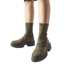 Botins de camurça ecológica Montefusco verde