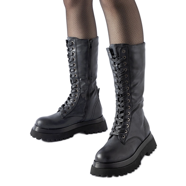 Botas pretas com isolamento alto da Upton preto Botas pretas com isolamento alto da Upton preto