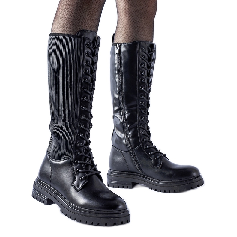 Botas pretas com elástico Windham preto