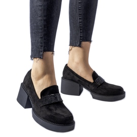 Sapatos pretos de cano baixo com salto Harrisburg enorme Sapatos pretos de cano baixo com salto Harrisburg enorme