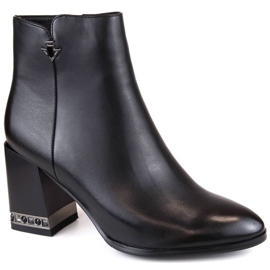Filippo Botins isolados com zircônia cúbica Fillippo W PAW491, preto