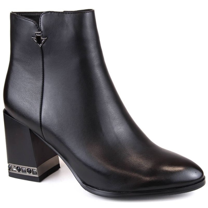Filippo Botins isolados com zircônia cúbica Fillippo W PAW491, preto