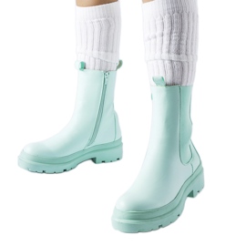 Botins Bethesda verde claro levemente isolados