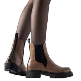 Botins Piedalue com isolamento castanho