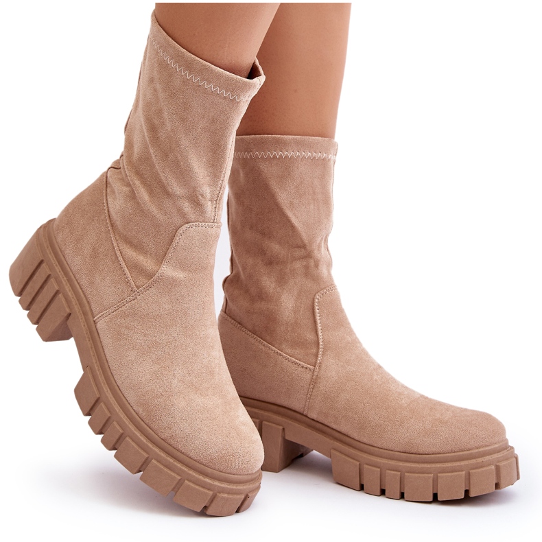 Botas de salto plano Divella Workers bege Botas de salto plano Divella Workers bege