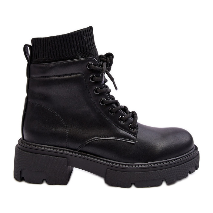 Botas Femininas Com Meia Preta Rivella preto