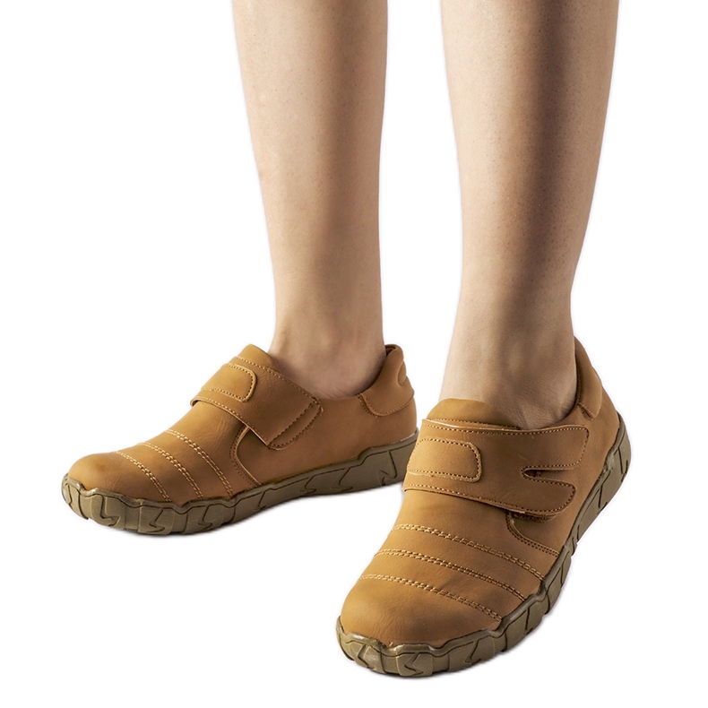 Sapatos de velcro Frencham castanhos