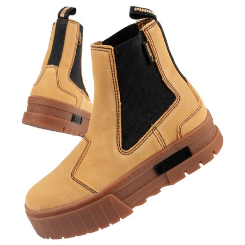 Sapatos Puma Mayze Chelsea Suede W 382829 04 castanho