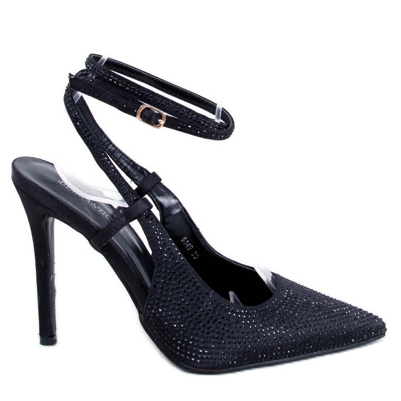 Alfinetes amarrados com pedras Bonnie Black preto