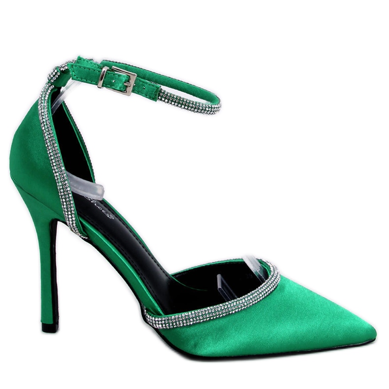 Sapatos de salto alto com zircônia cúbica Conway Green verde